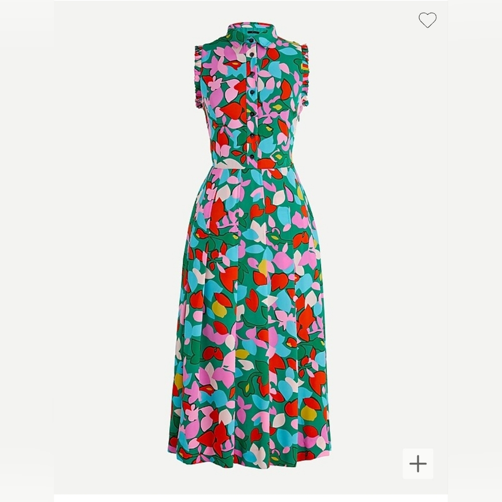 Pleated Shirtdress In Confetti Floral For Women